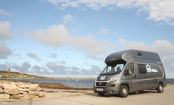 A campervan hire by a hidden seaside 