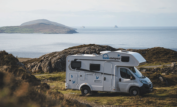 A campervan by the wild Atlantic way